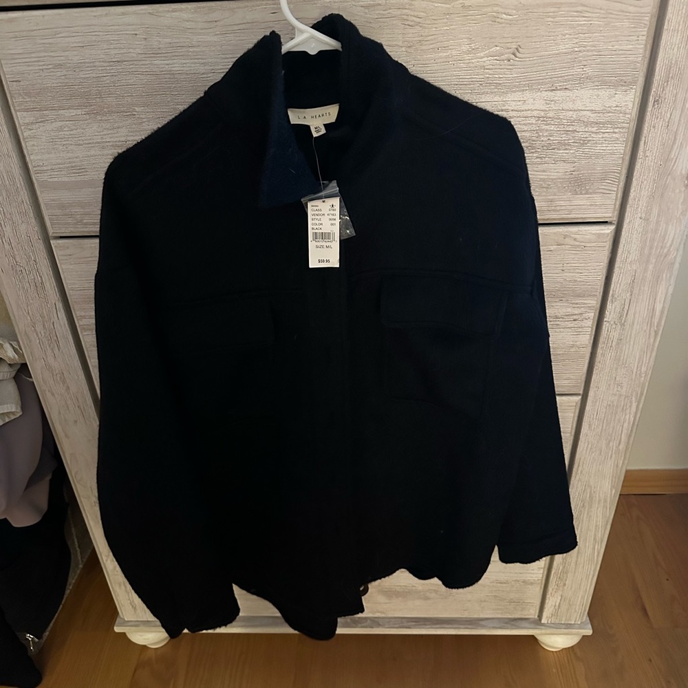 Pacsun black shacket size m/l